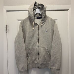 Polo Ralph Lauren Hoodie Full Zip Gray Sweatshirt